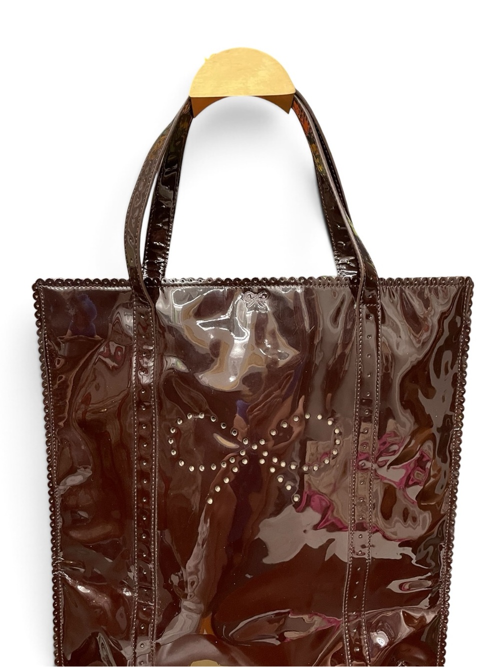 Anya Hindmarch Vintage Brown Patent Tote